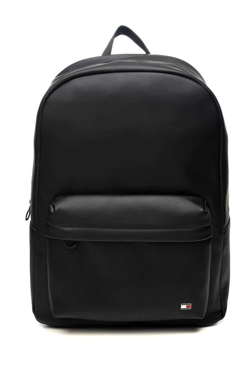 Zaino Tommy Hilfiger Th Flg Backpack Da Uomo Nero In Poliuretano