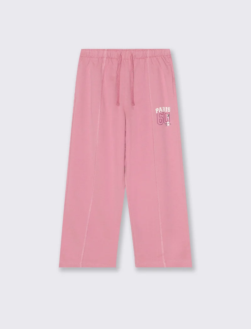 Pantafitness Jogger in Cotone per Bambina - Rosa candy