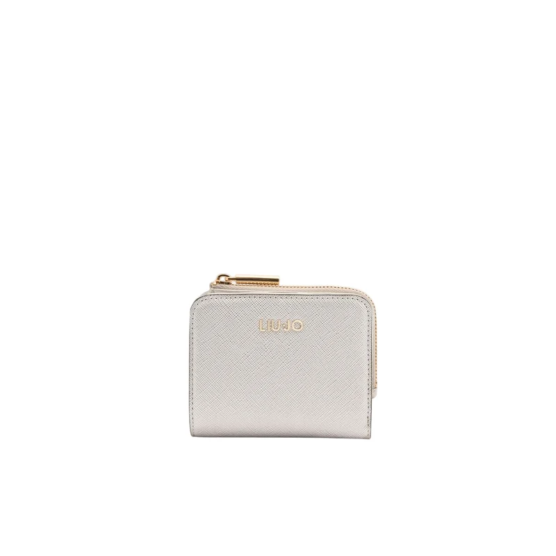 Portacarte da Donna con zip argento