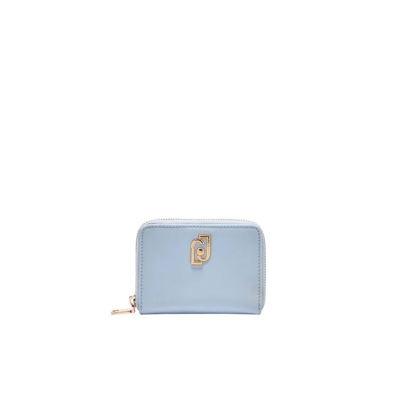 Portafoglio Mini da donna in nylon Celeste