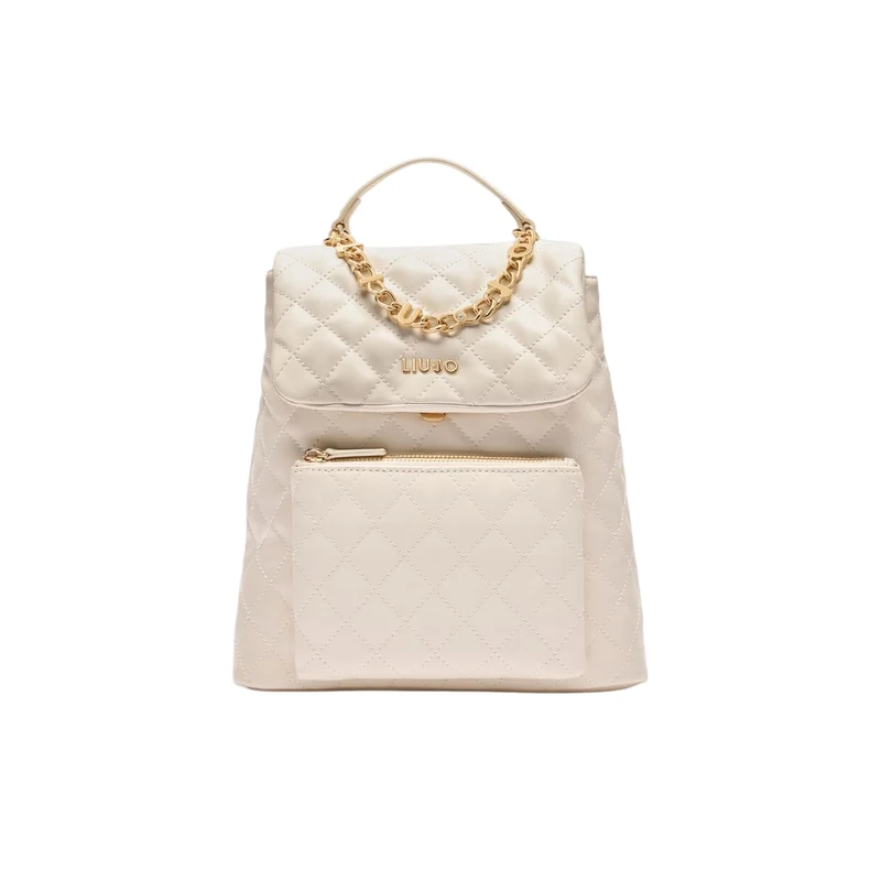 Zaino da Donna trapuntato bianco con catena