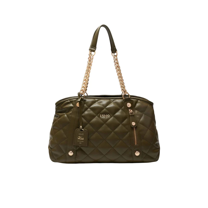 Borsa Donna con trapuntatura matelassé verde militare