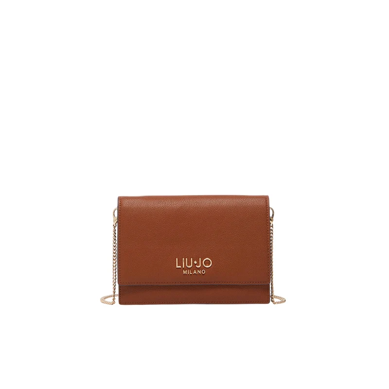 Pochette Donna con tracolla a catena Marrone