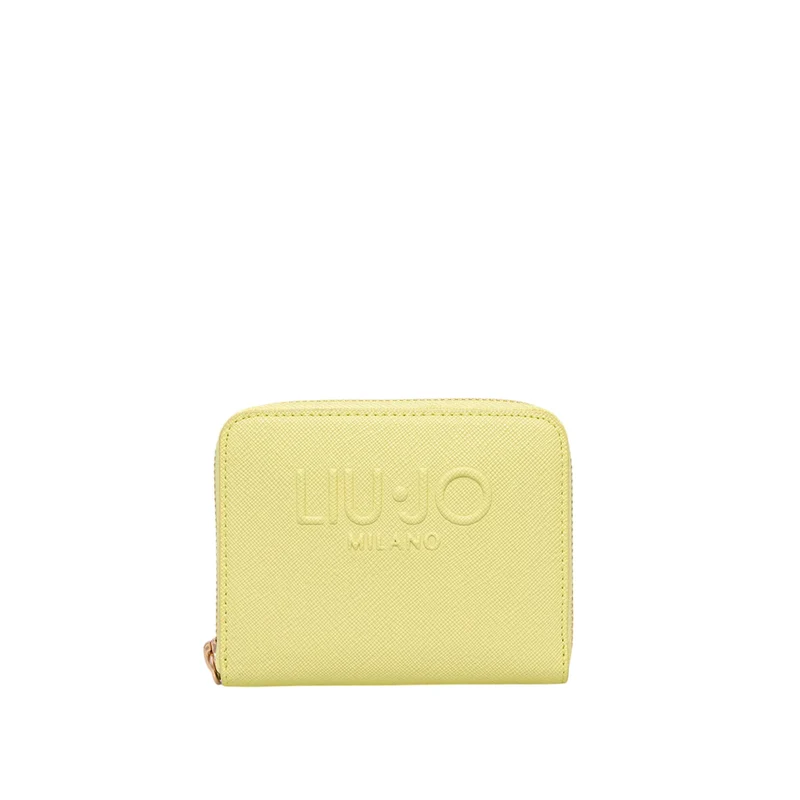 Portafoglio Piccolo Donna con zip Giallo