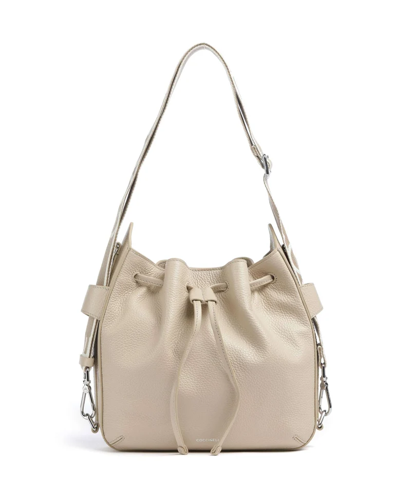 Coccinelle Gretel Ribbon Borsa a secchiello sandshell