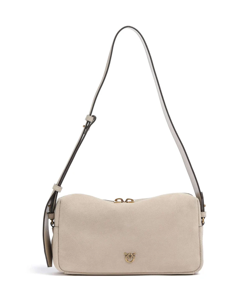 Pinko Borsa a spalla beige/grigio fumo/antique gold