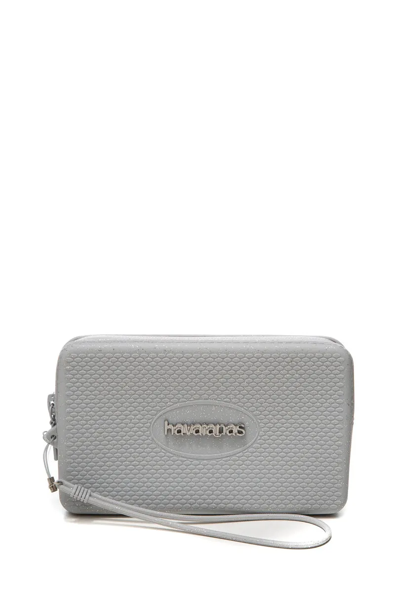 Pochette Havaianas Mini Bag Plus Logo Gtr Da Donna Glitter Perla Silver In Silicone