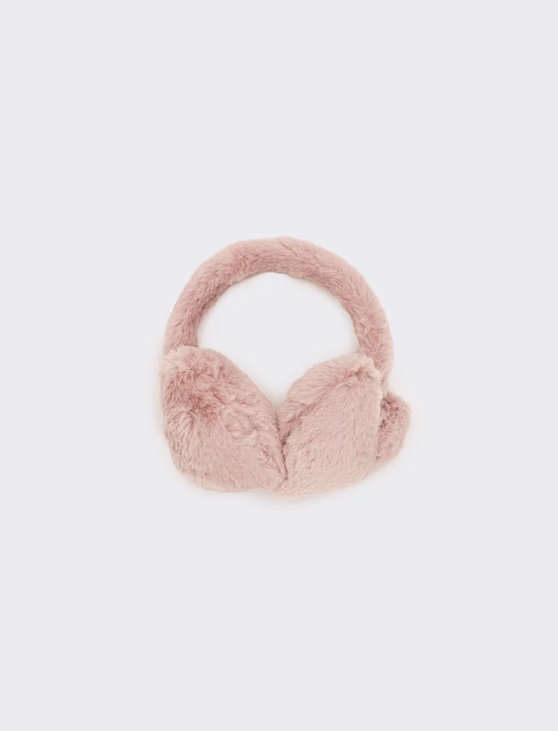 Copriorecchie bambina a cuore - Rosa