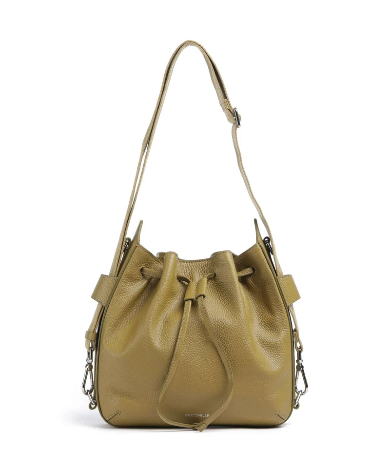 Coccinelle Gretel Ribbon Borsa a secchiello seagrass