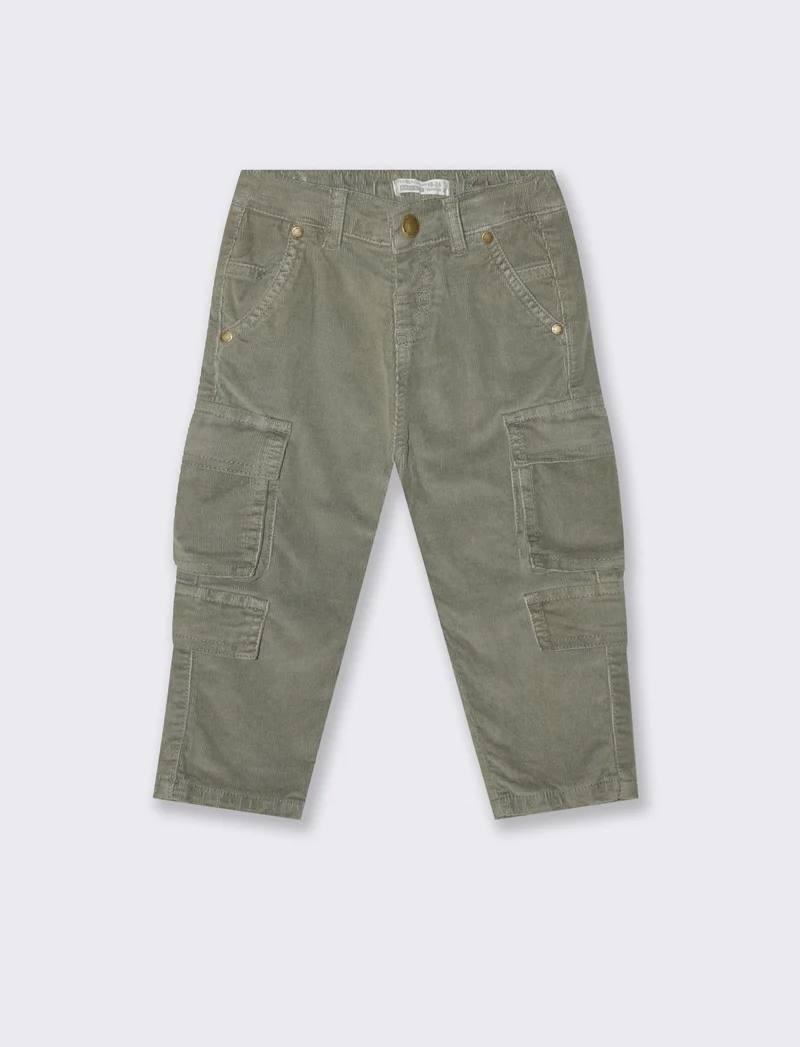 Pantaloni ampi in velluto - Grigio
