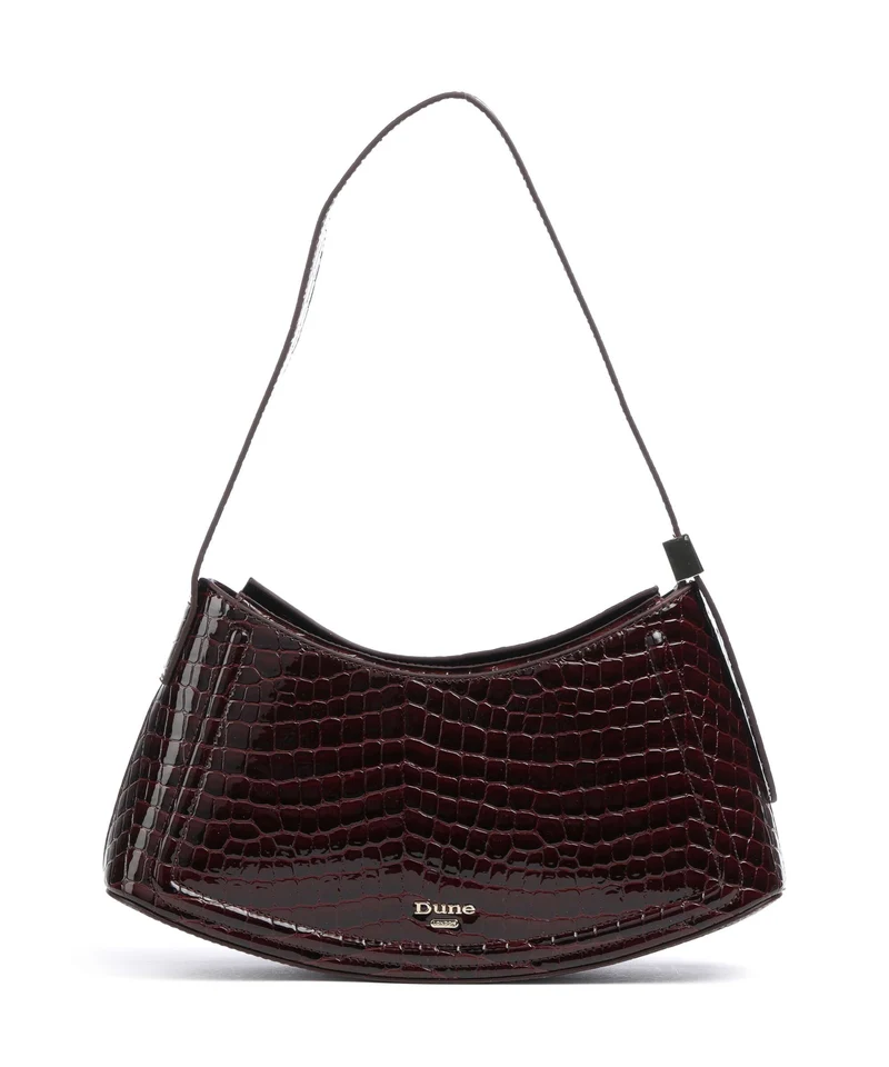 Dune London Dependent Borsa a spalla burgundy croc