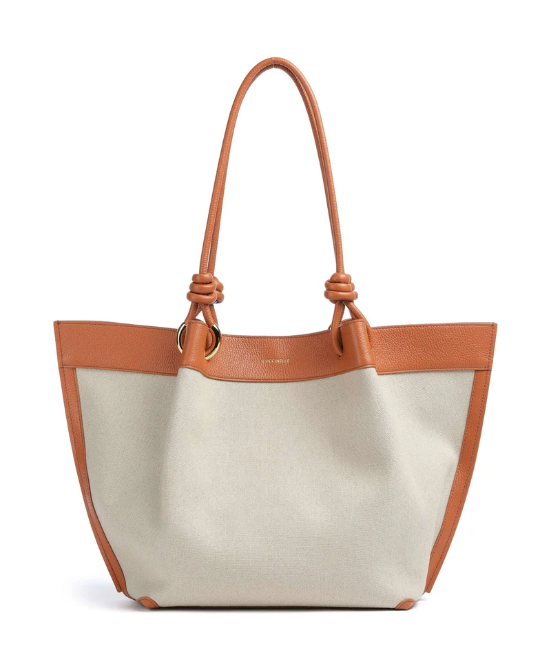 Coccinelle Finn Canvas Borsa shopper natural/crab