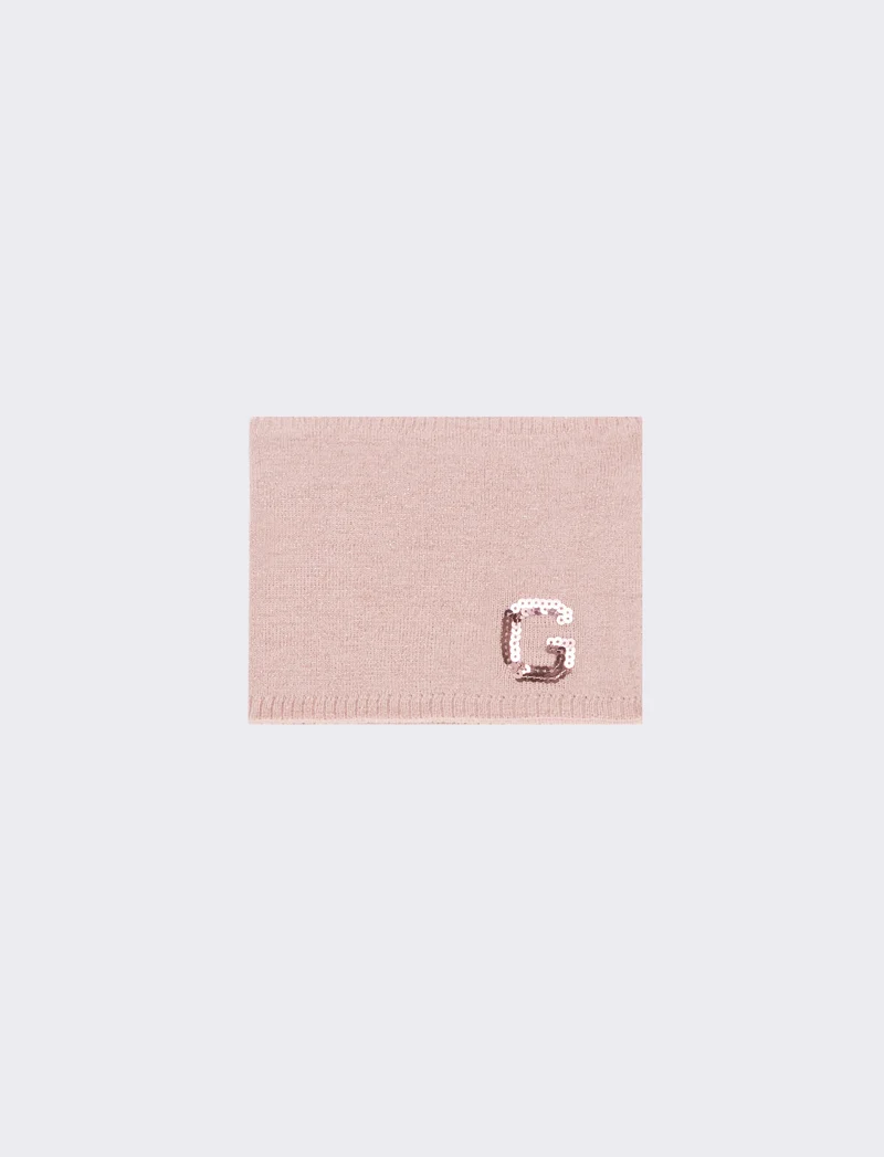 Collo bambina con lettera paillettes - var 3