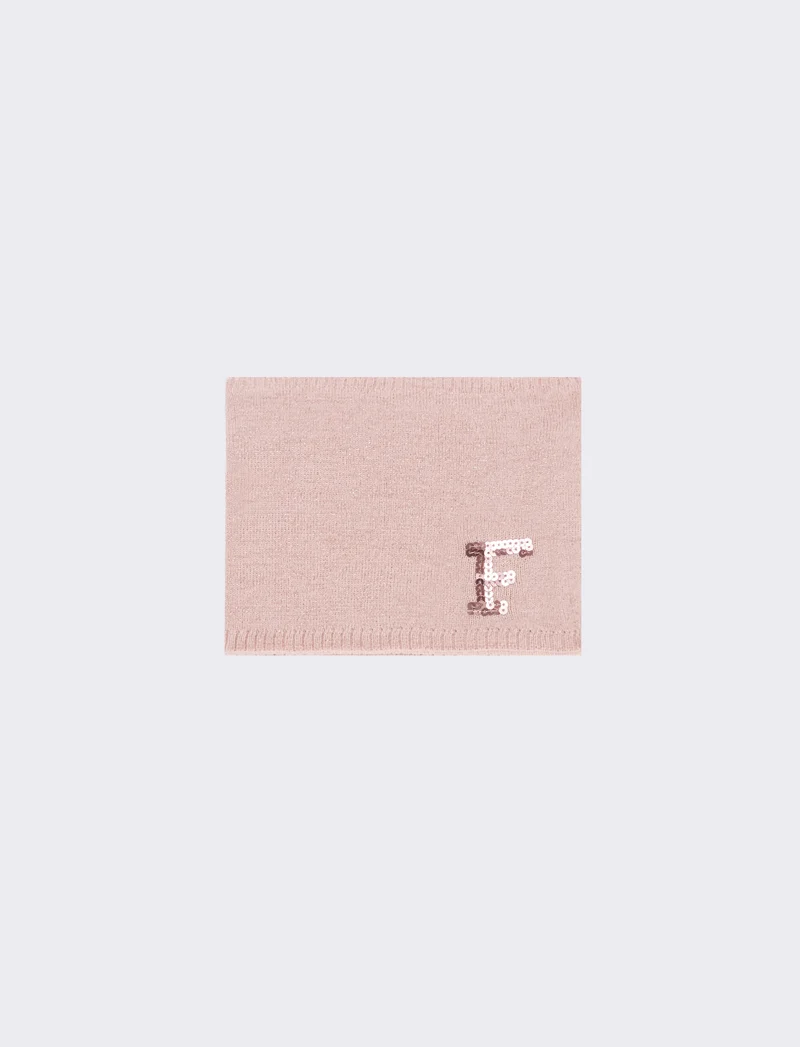 Collo bambina con lettera paillettes - var 2