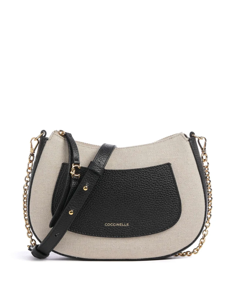 Coccinelle C-Easy Canvas Borsa a tracolla natural/noir