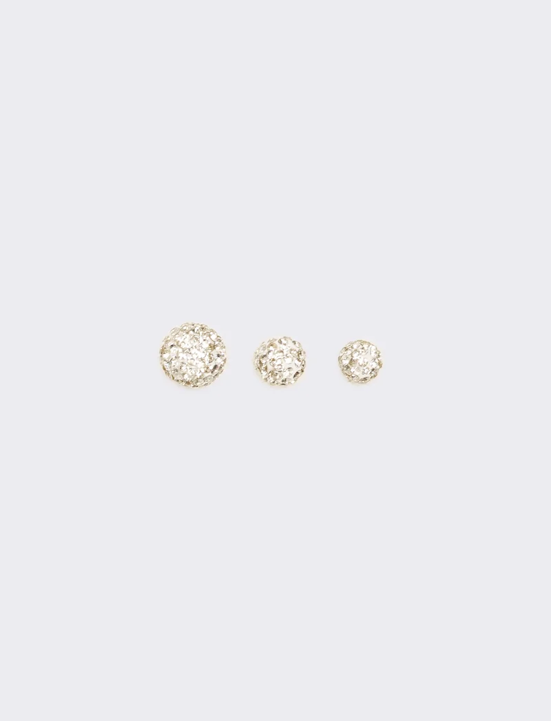 Orecchini punto luce 3 paia - Argento