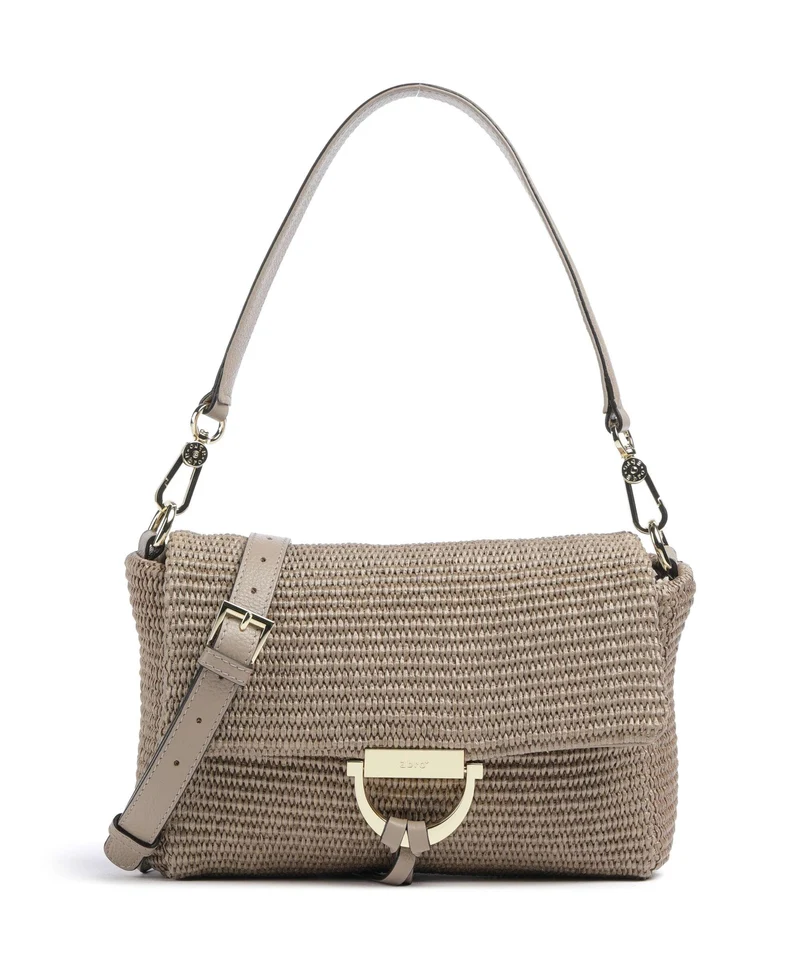 Abro Raffia Classica Temi Borsa a spalla siena