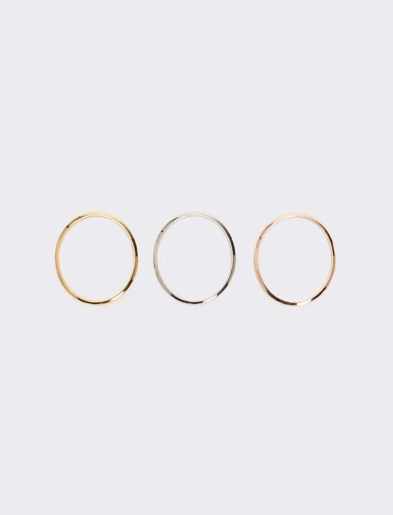 Card 3 bracciali oro argento e rose gold - Multicolore