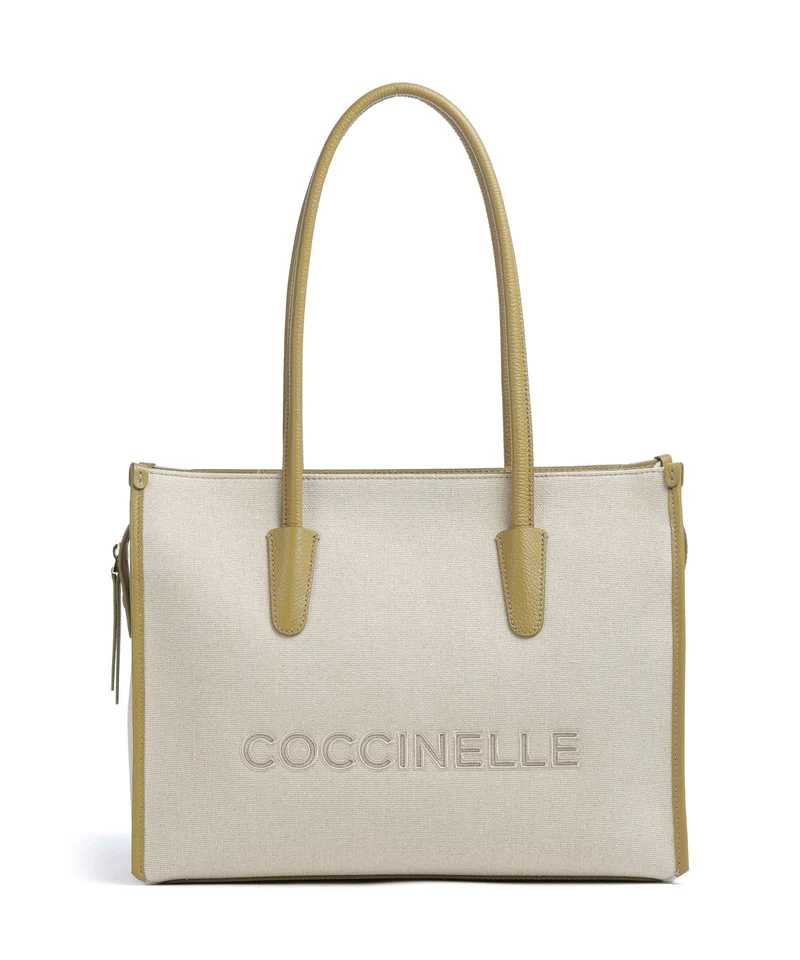 Coccinelle Myrtha Canvas Borsa shopper natural/seagrass