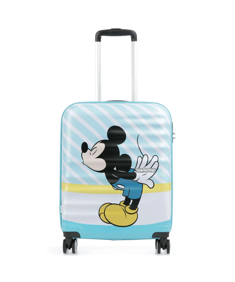 American Tourister Wavebreaker Disney Valigia trolley (4 ruote) mickey blue kiss