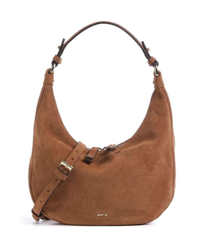 Abro Suede Nana Mini Borsa hobo cuoio