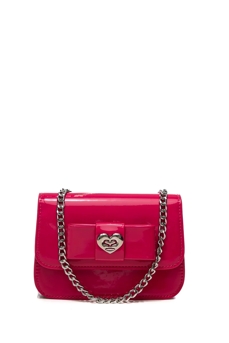 Borsa Sarabanda Flake Da Bambina Fuxia In Poliuretano