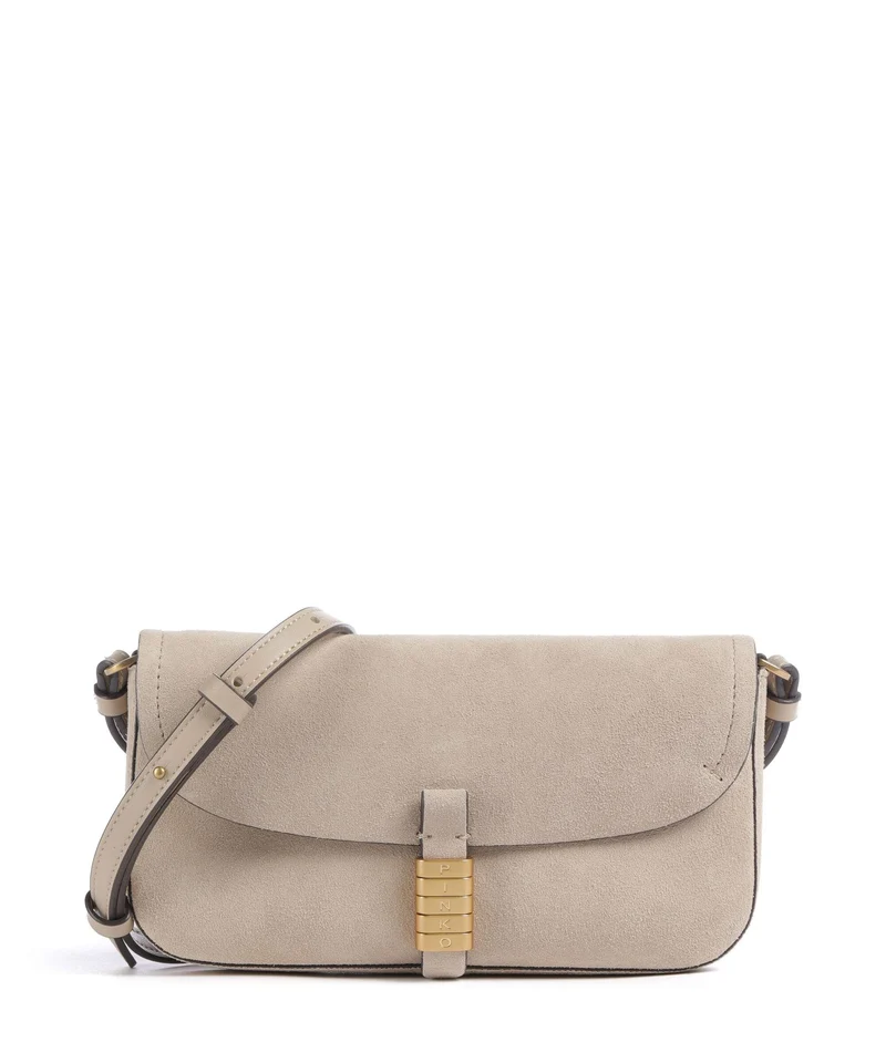 Pinko Saddle Flat Borsa a tracolla beige/grigio fumo/antique gold