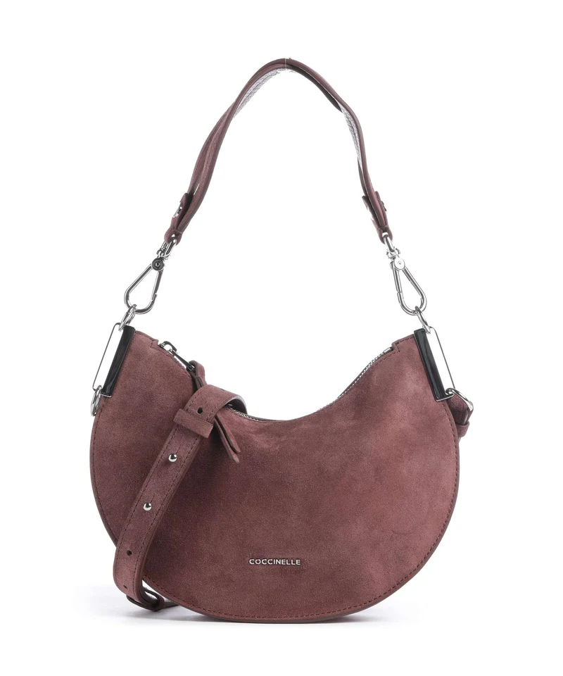 Coccinelle Sunup Suede Borsa a spalla berry