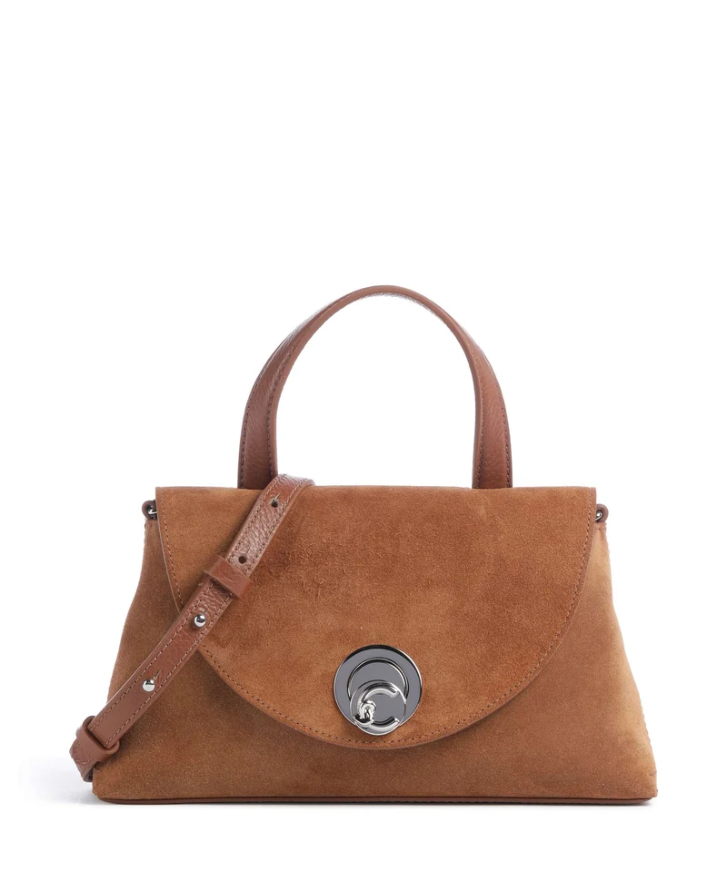 Coccinelle Nikla Suede Borsa a mano cognac