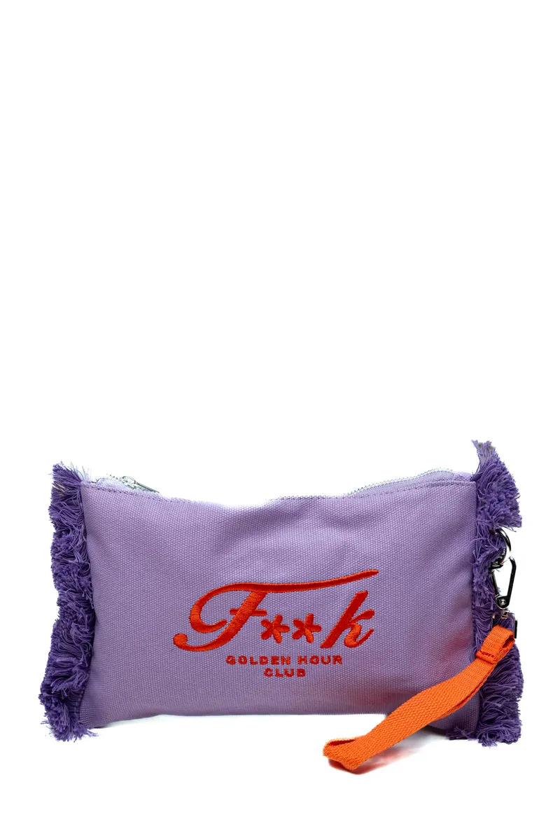 Pochette Da Mare Effek Mini Da Donna Glicine Arancione In Canvas