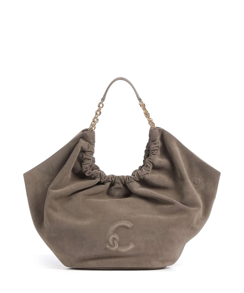 Coccinelle Smash Suede Borsa hobo warm taupe