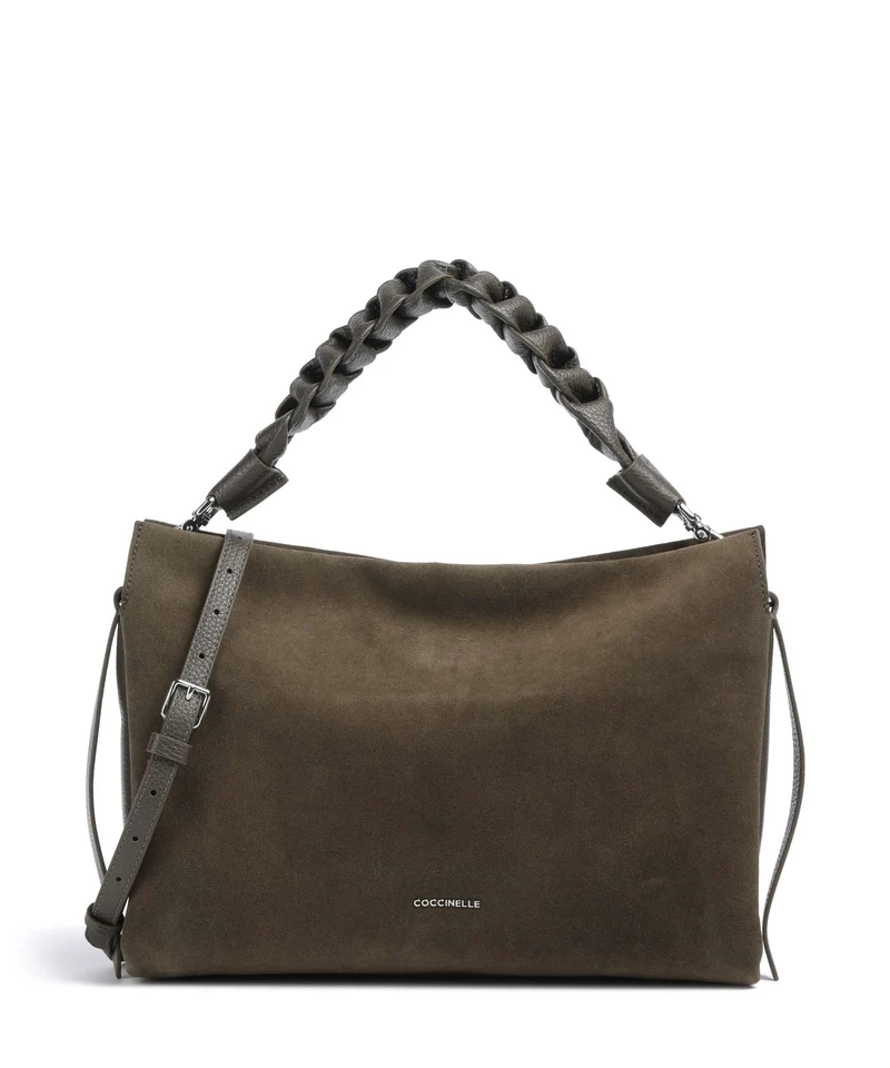 Coccinelle Boheme Suede Borsa hobo fango