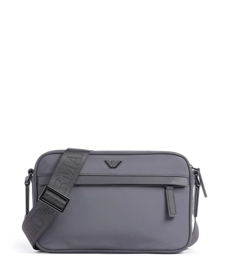 Emporio Armani Nylon Recycled Borsa a tracolla grey