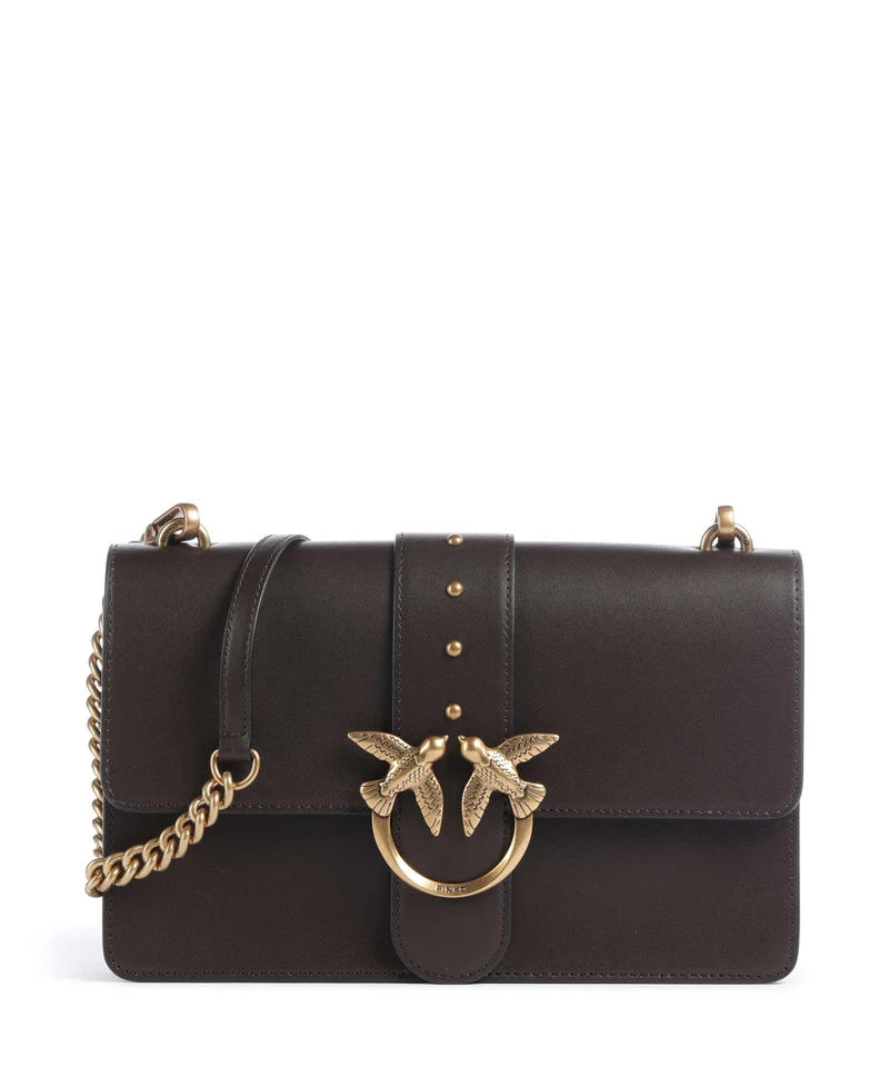 Pinko Love One Classic Borsa a tracolla marrone marasca/antique gold