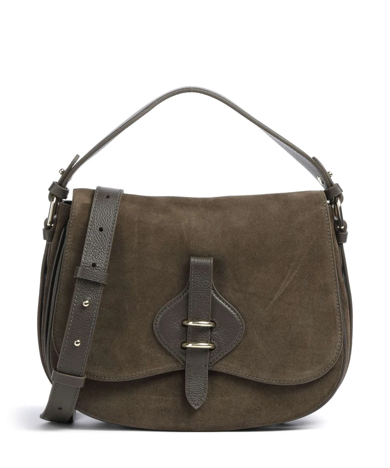 Coccinelle Mavery Suede Borsa a mano fango