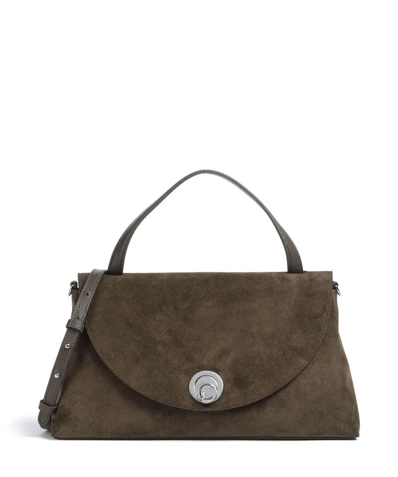 Coccinelle Nikla Suede Borsa a mano fango