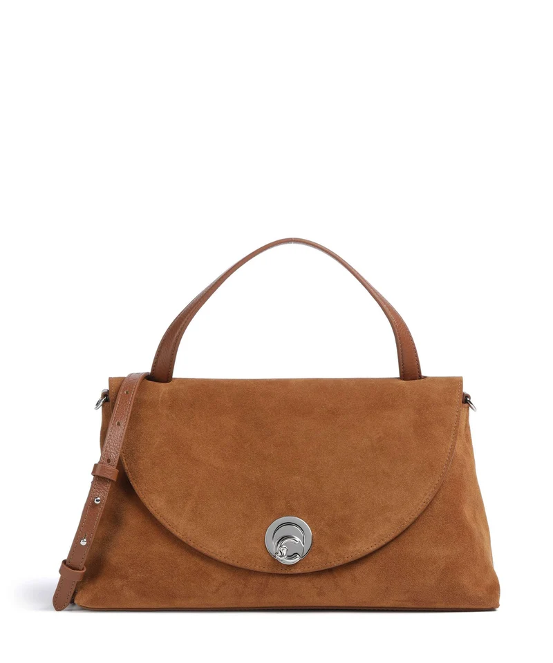 Coccinelle Nikla Suede Borsa a mano cognac