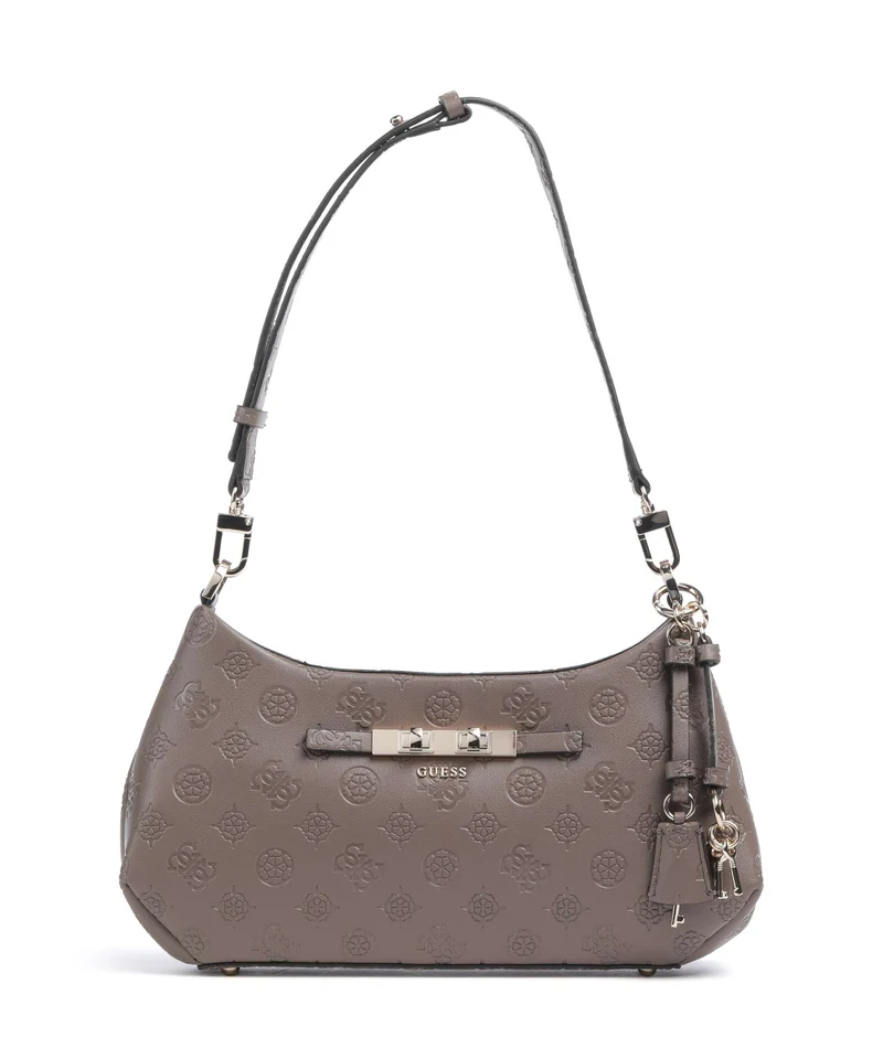Guess Carmella Borsa a spalla taupe logo