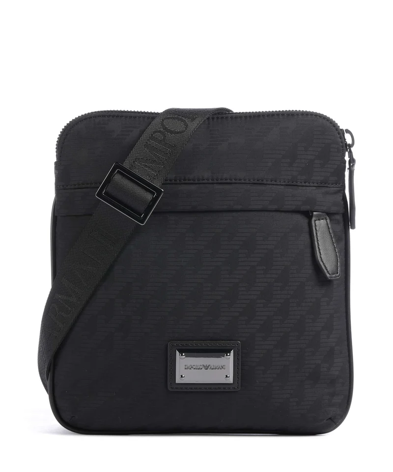 Emporio Armani Eagle All Over Borsa a tracolla black beauty