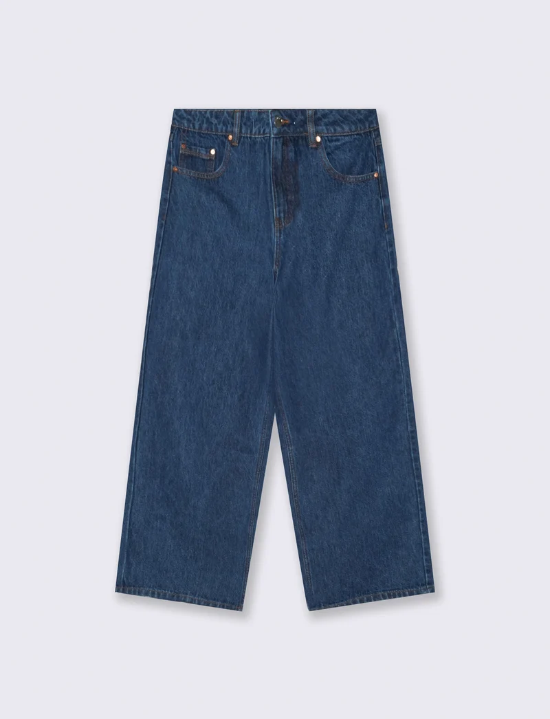 Jeans wide leg - DENIM SCURO