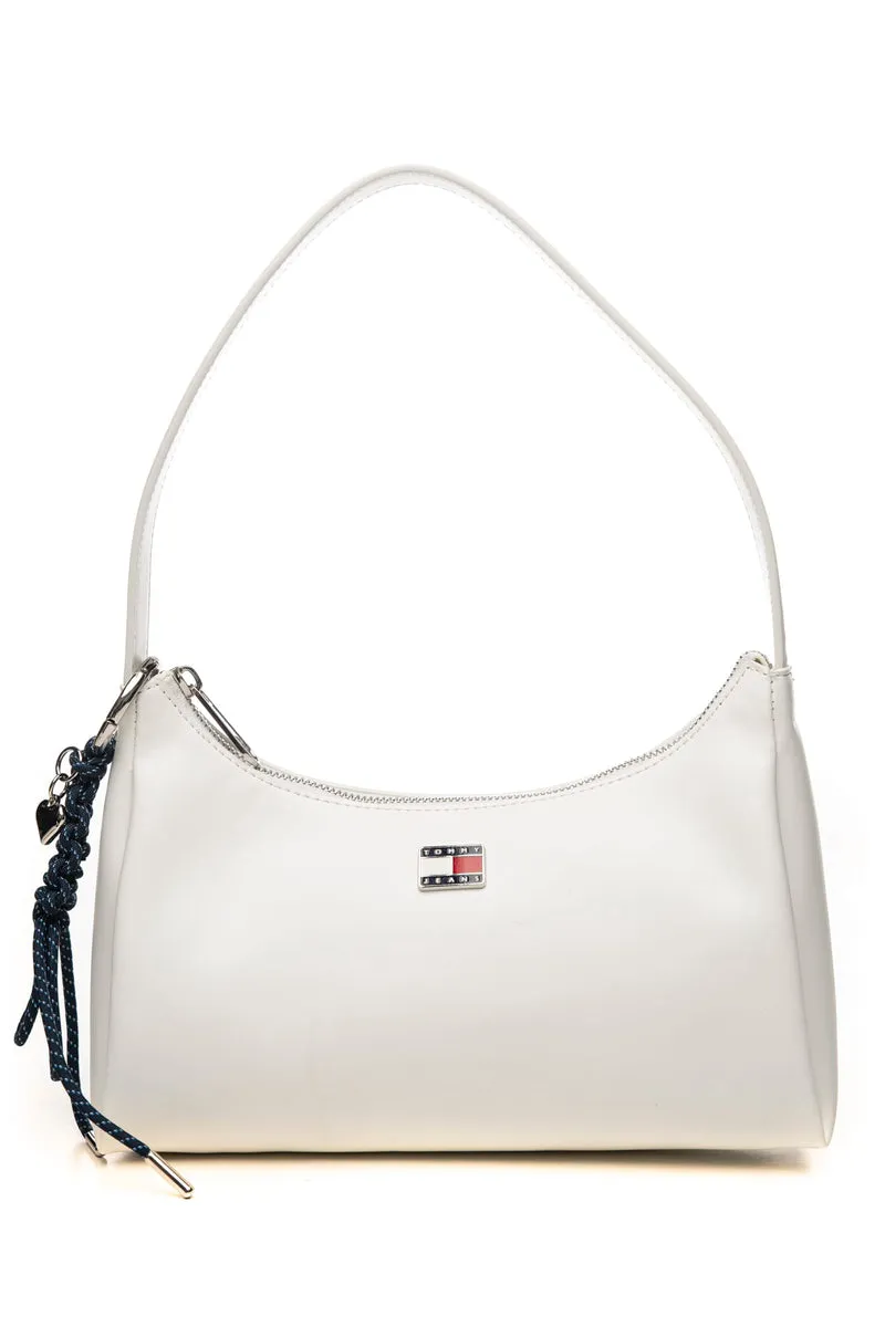 Borsa Tommy Hilfiger Tjw City Charm Sh Da Donna Bianca In Poliuretano