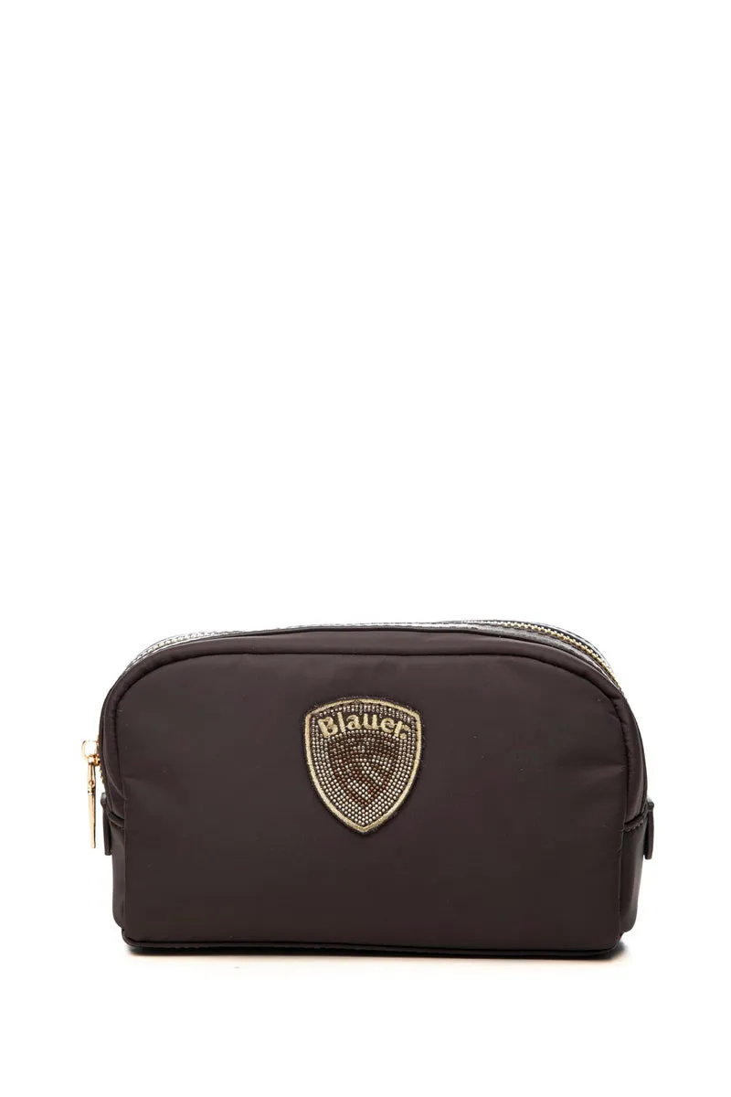 Pochette Beauty Case Blauer Pick01 Da Donna Testa Di Moro Scuro In Nylon