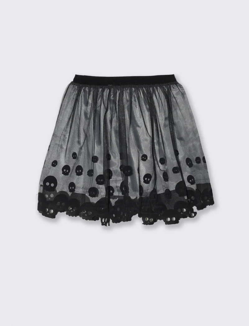 Gonna in tulle Halloween per bambina - Nero