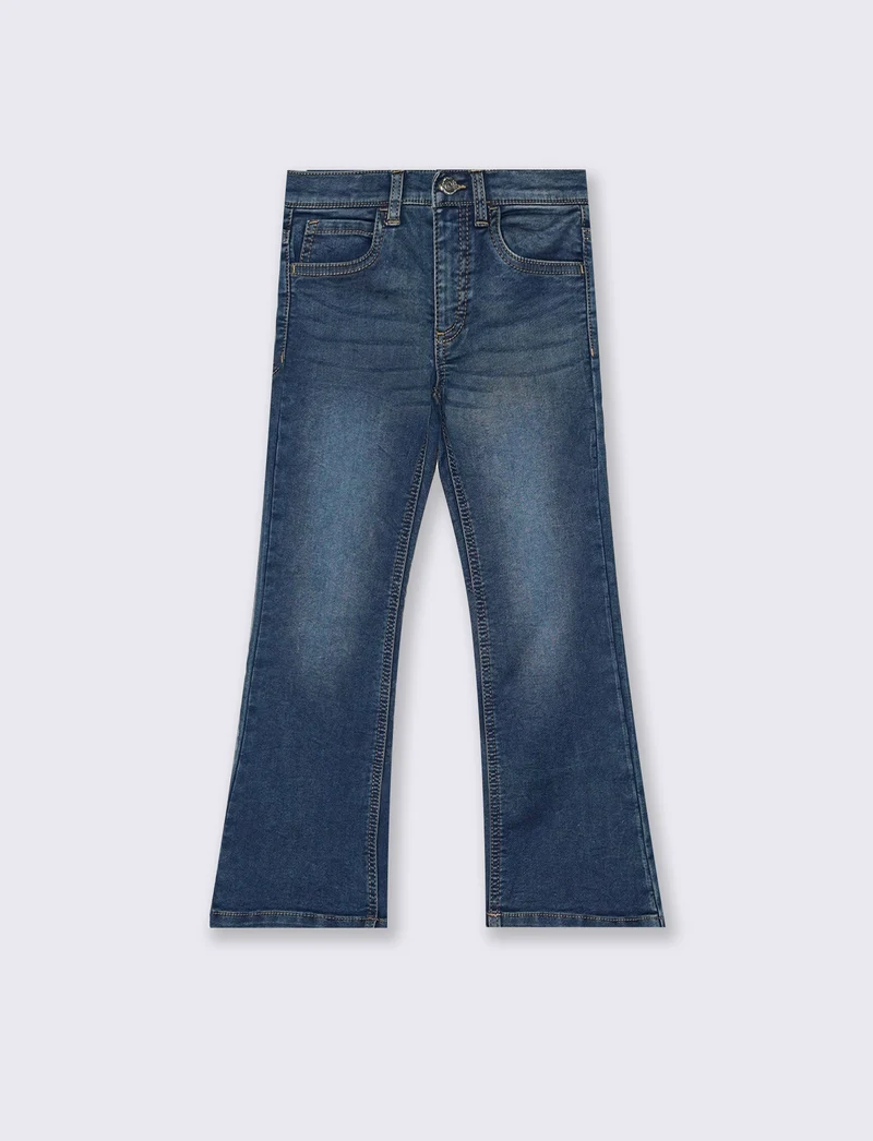 Jeans da bambina in denim svasati - Denim