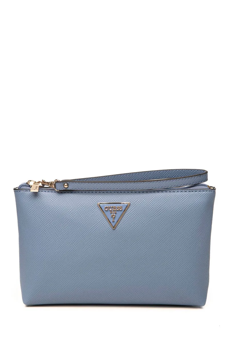 Pochette Guess Laurel Ii Wristlet Pouch Da Donna Avio In Poliuretano