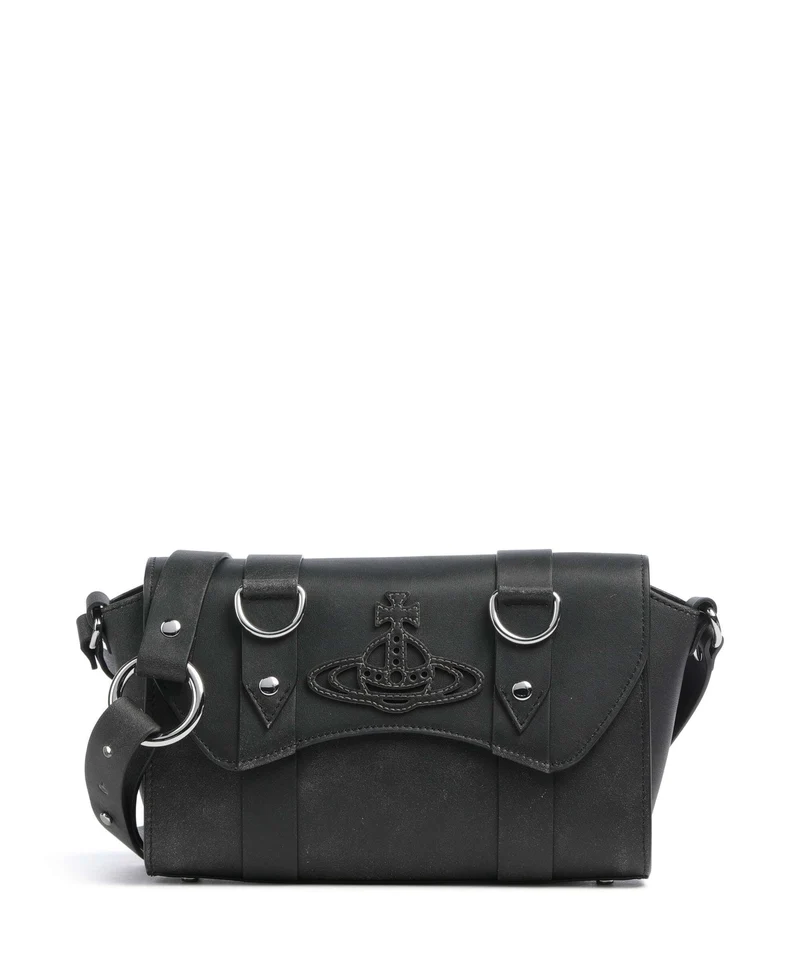 Vivienne Westwood Kimmy Distressed Borsa a tracolla off black