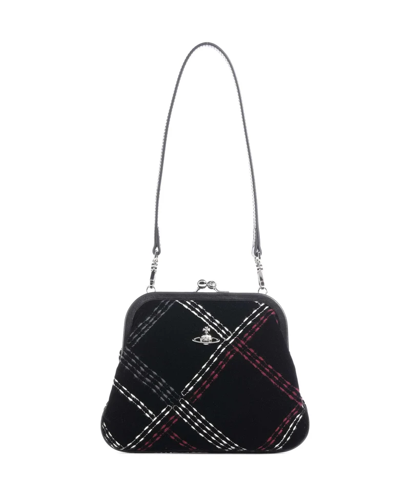 Vivienne Westwood Vivienne Velvet Check Borsa a spalla black/multicolor