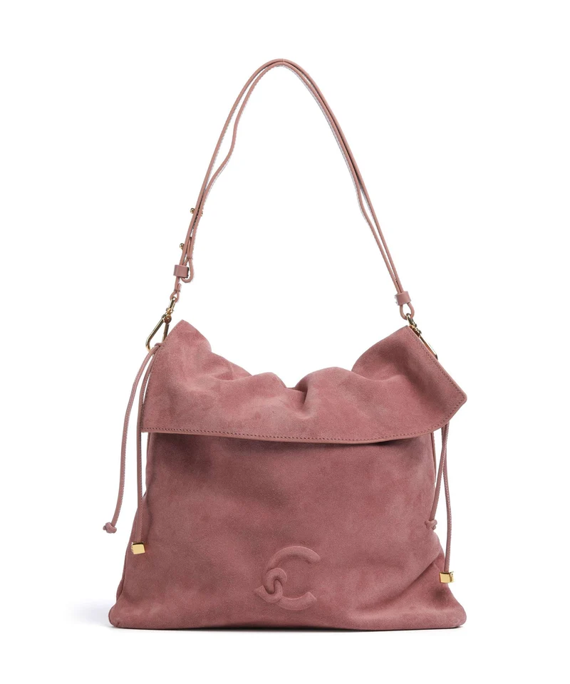 Coccinelle Lidia Suede Borsa hobo winter rose