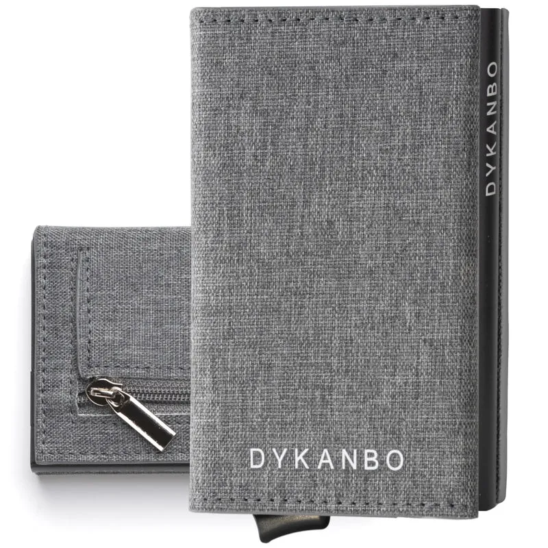 DYKANBO Portatessere Uomo Tascabile - Portacarte Uomo Slim Portafoglio Slim Uomo - Portafoglio Uomo Slim con Portamonete - Portacarte di Credito da Uomo - Porta Tessere Uomo RFID