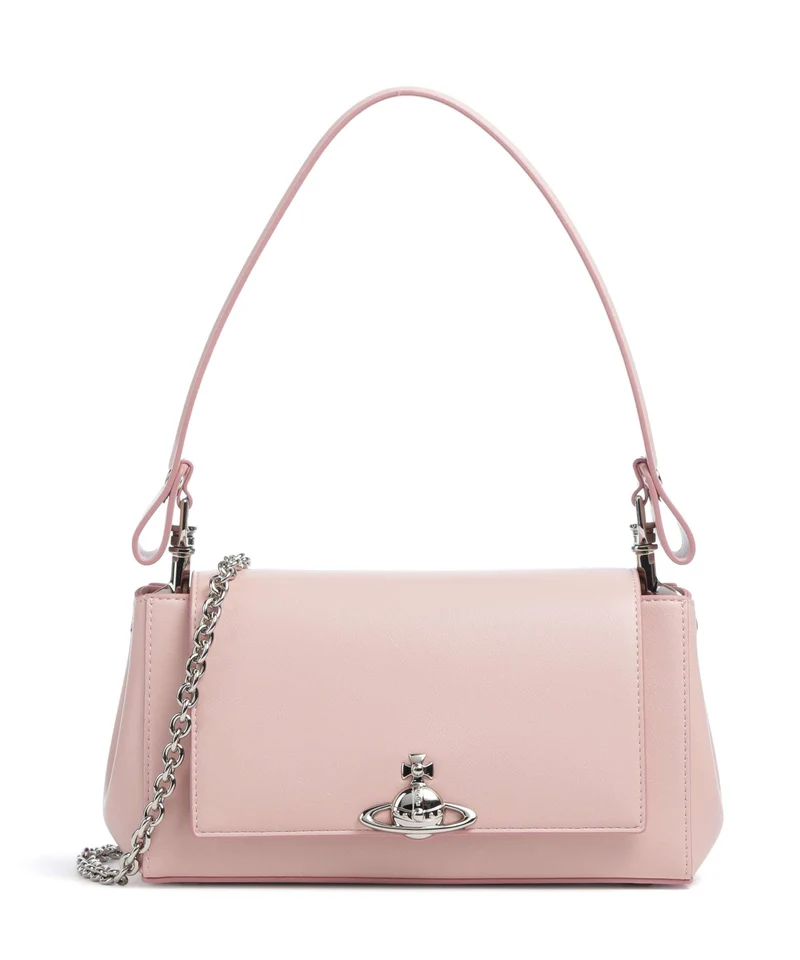 Vivienne Westwood Hazel Smooth Medium Borsa a spalla pastel pink